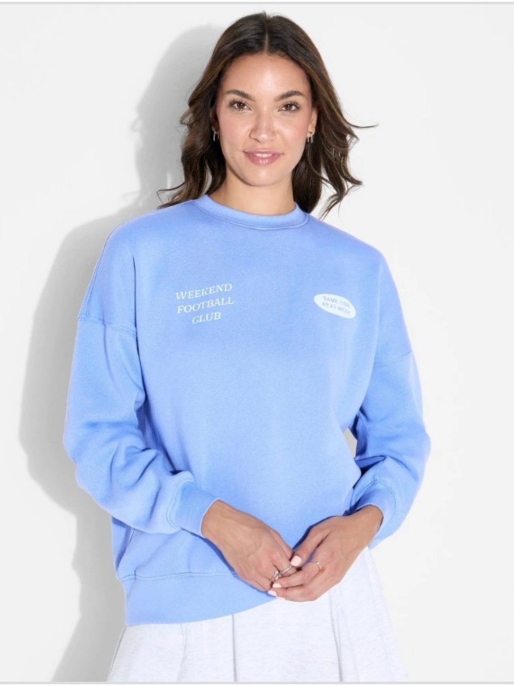 Wild Fable Women's Oversized Weekend Football Club Pullover Sweatshirt XXL